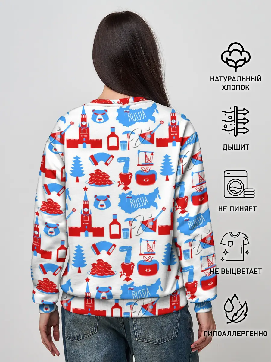 Женский свитшот / РОССИЯ УЗОР