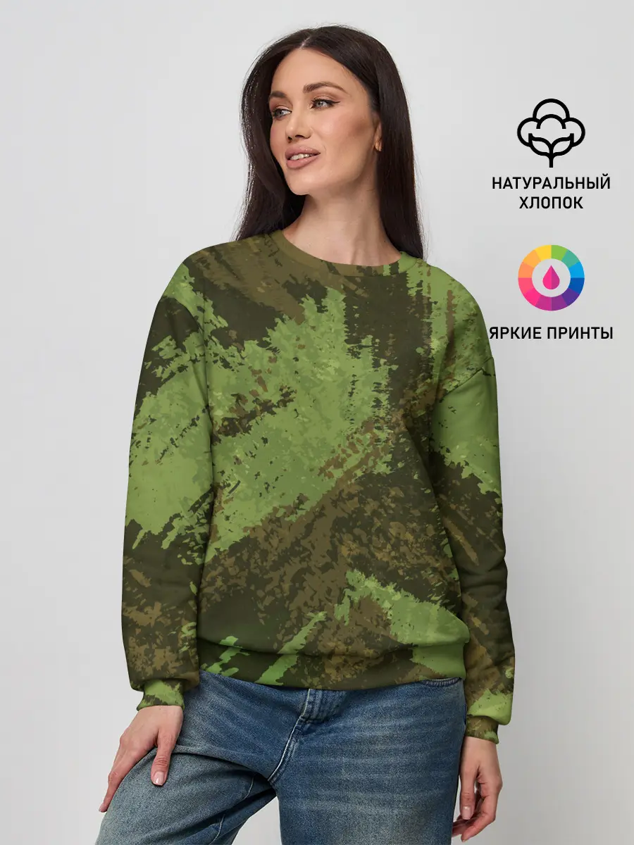 Женский свитшот / КАМУФЛЯЖ BROWN
