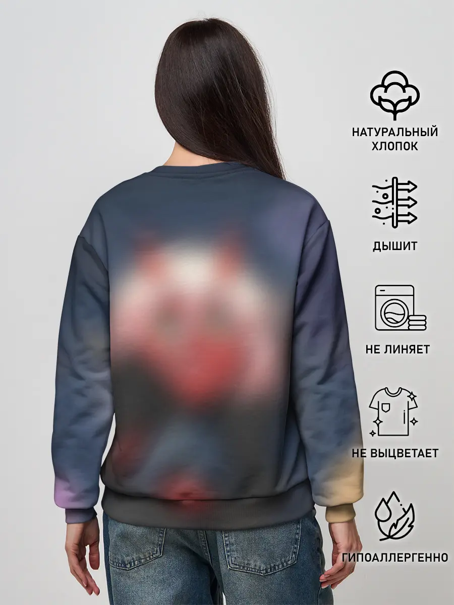 Женский свитшот / ноль два боится