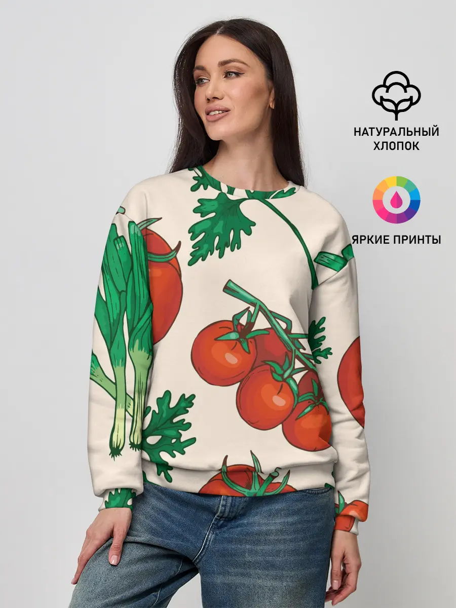 Женский свитшот / Летние овощи