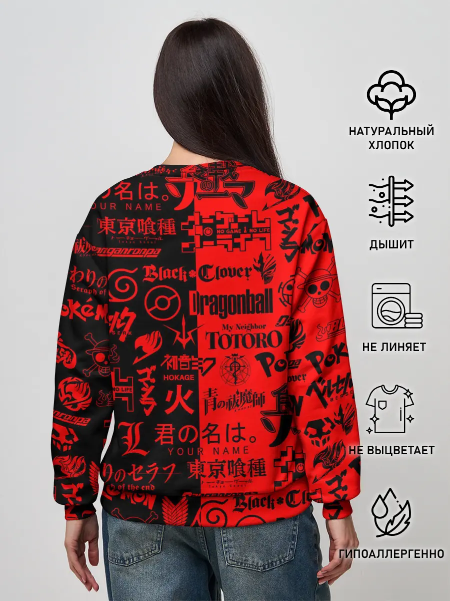 Женский свитшот / ЛОГОТИПЫ АНИМЕ