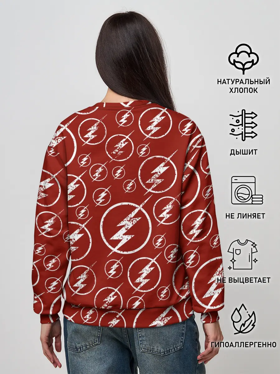 Женский свитшот / The Flash Logo Pattern