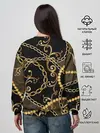 Женский свитшот / Золотая цепь и бусы