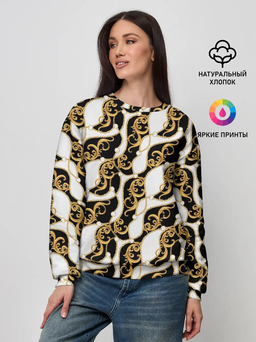 Женский свитшот / Волновая вьюга