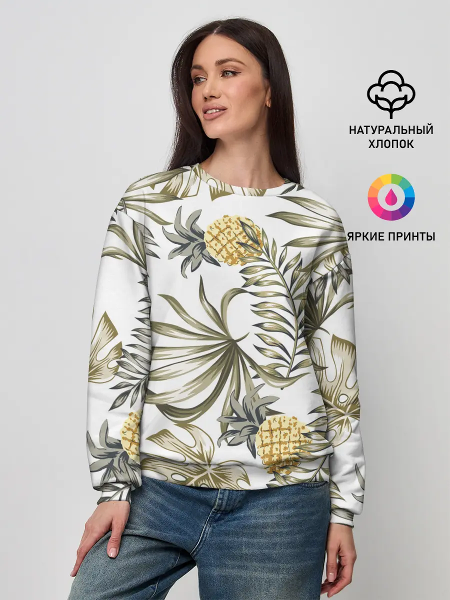Женский свитшот / Тропики хаки