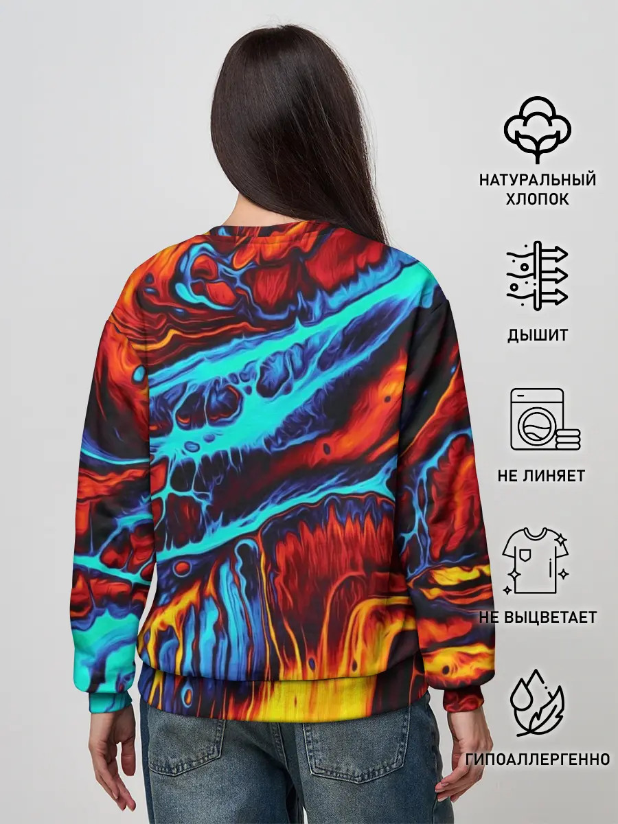 Женский свитшот / CS GO STRIPES FLAME | КС ГО ПЛАМЯ