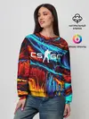 Женский свитшот / CS GO STRIPES FLAME | КС ГО ПЛАМЯ