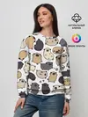 Женский свитшот / Милые мопсы