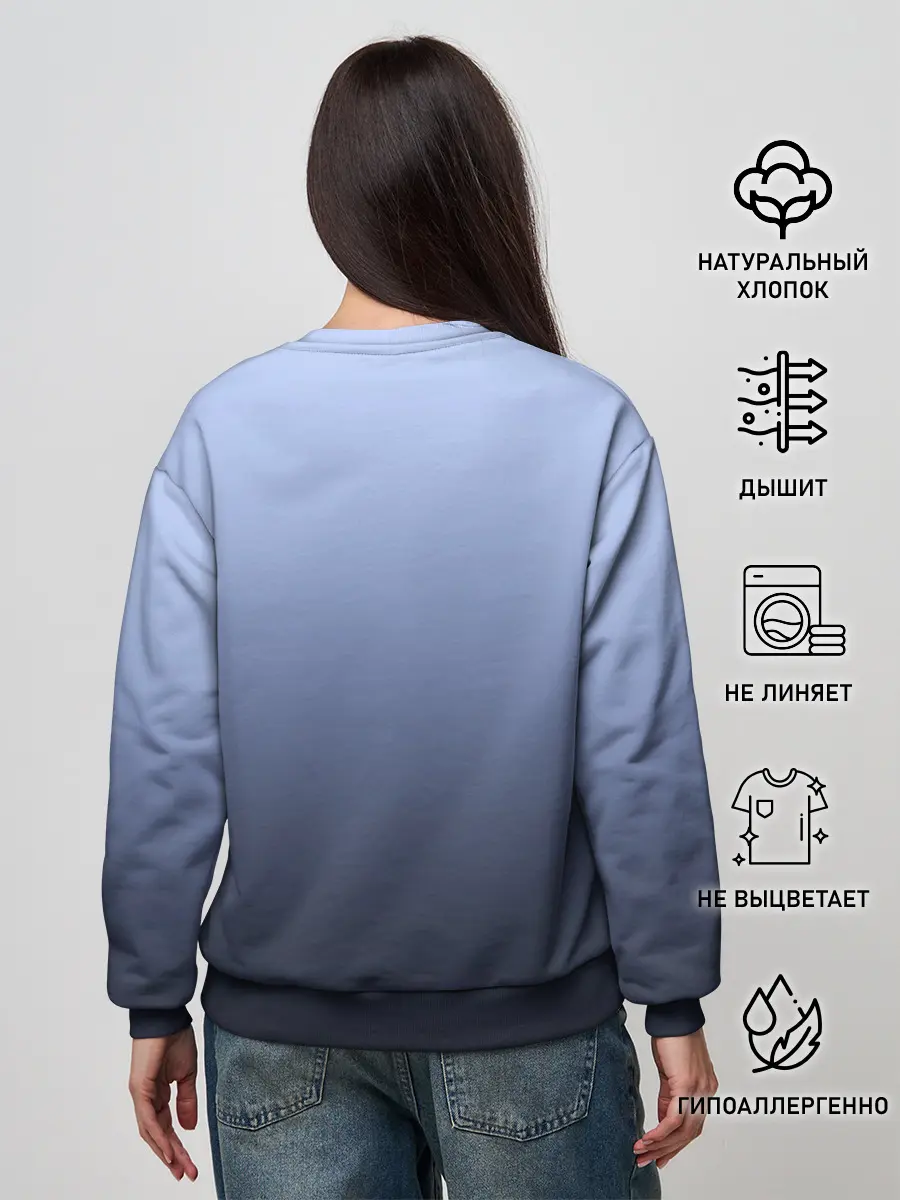 Женский свитшот / футуристический ворон