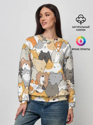 Женский свитшот / Кошачья стая