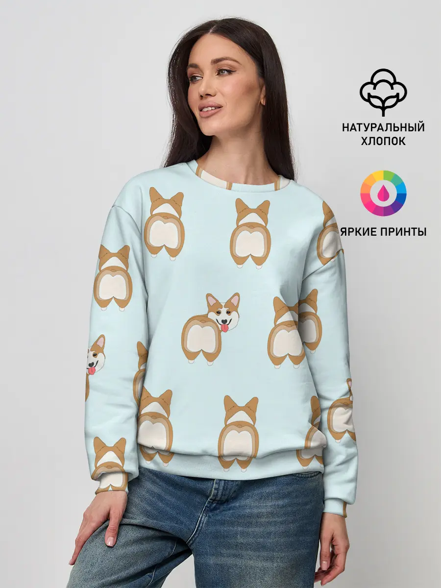 Женский свитшот / Корги