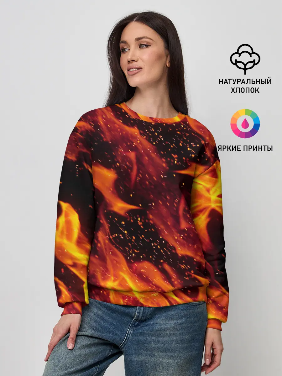 Женский свитшот / ЯЗЫКИ ПЛАМЕНИ