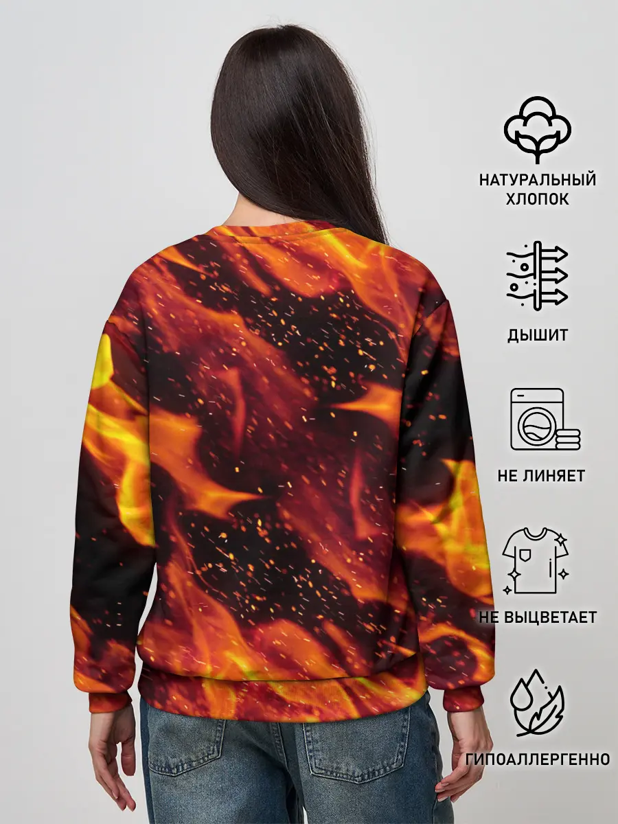 Женский свитшот / ЯЗЫКИ ПЛАМЕНИ