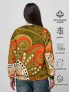 Женский свитшот / Детский оранжево-болотный