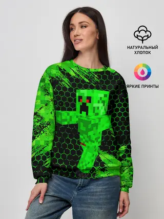 Женский свитшот / MINECRAFT CREEPER