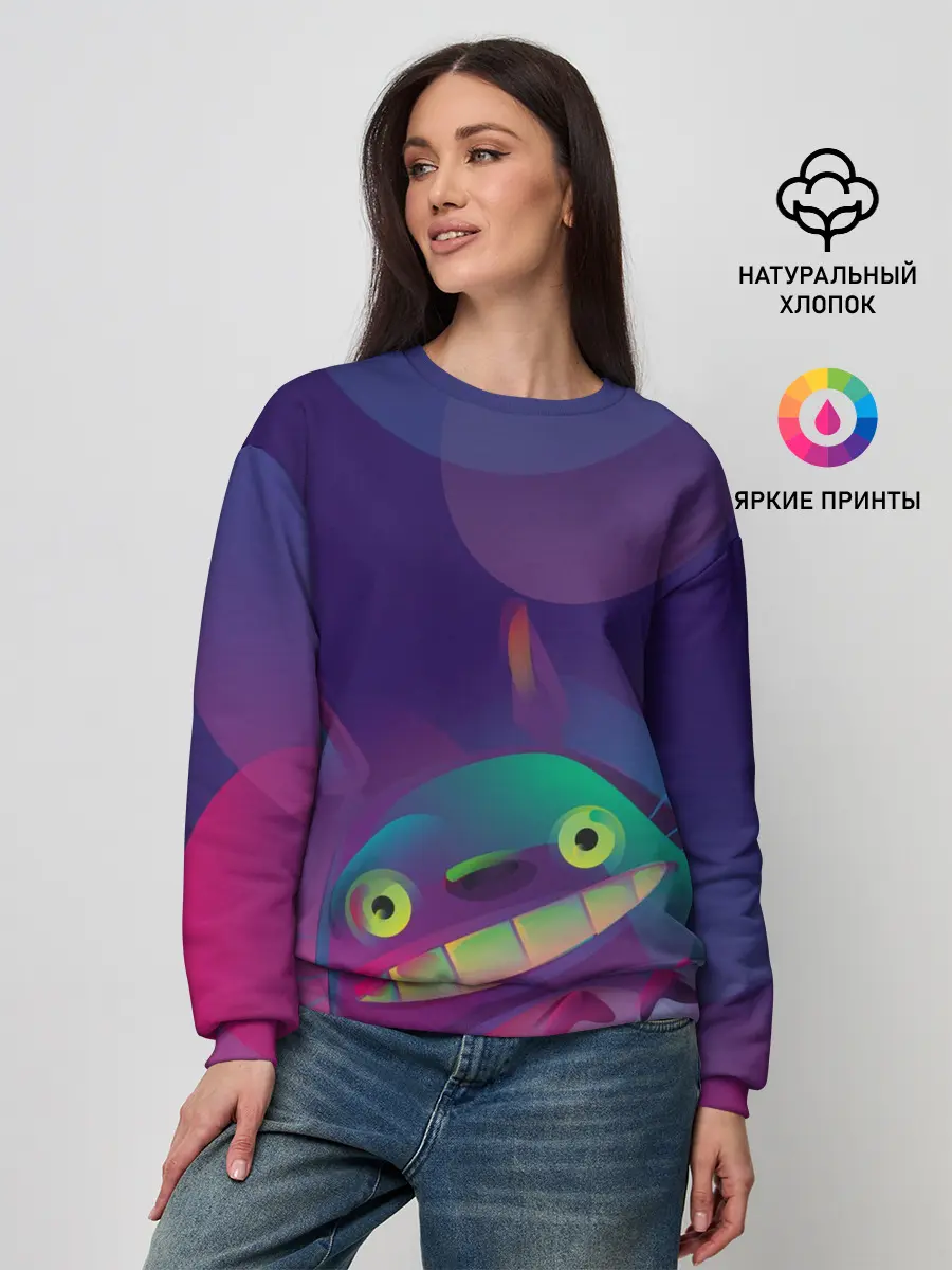 Женский свитшот / Тоторо выглядывает