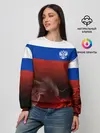 Женский свитшот / Россия огонь