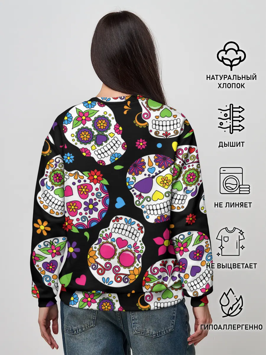 Женский свитшот / Шальные черепа