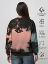 Женский свитшот / Пальмы вид снизу закат