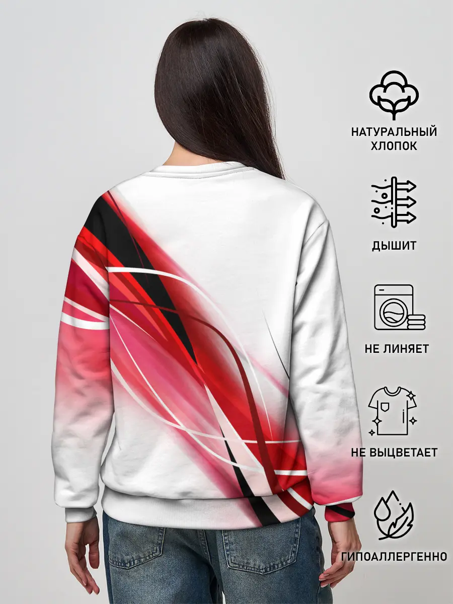 Женский свитшот / GEOMETRY STRIPES RED