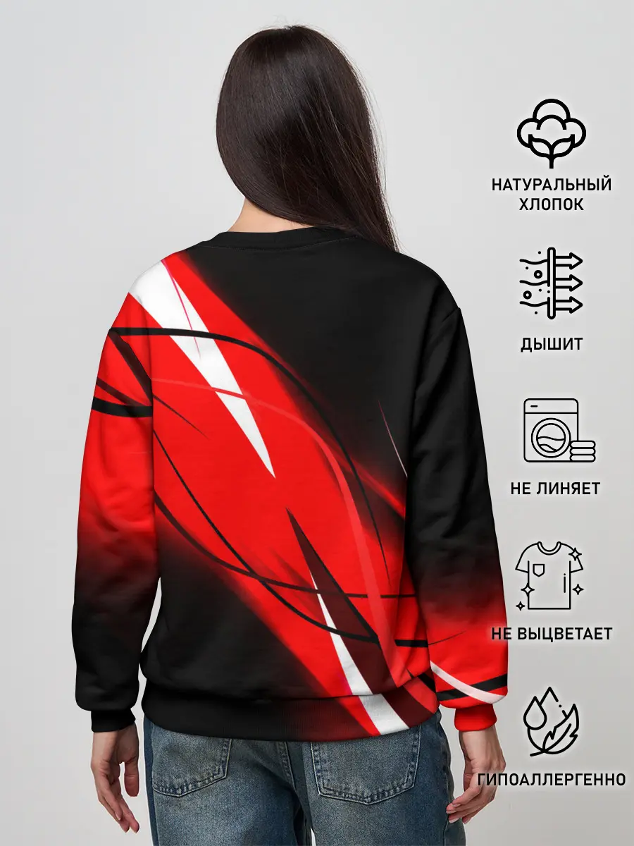 Женский свитшот / KIMETSU NO YAIBA абстракция