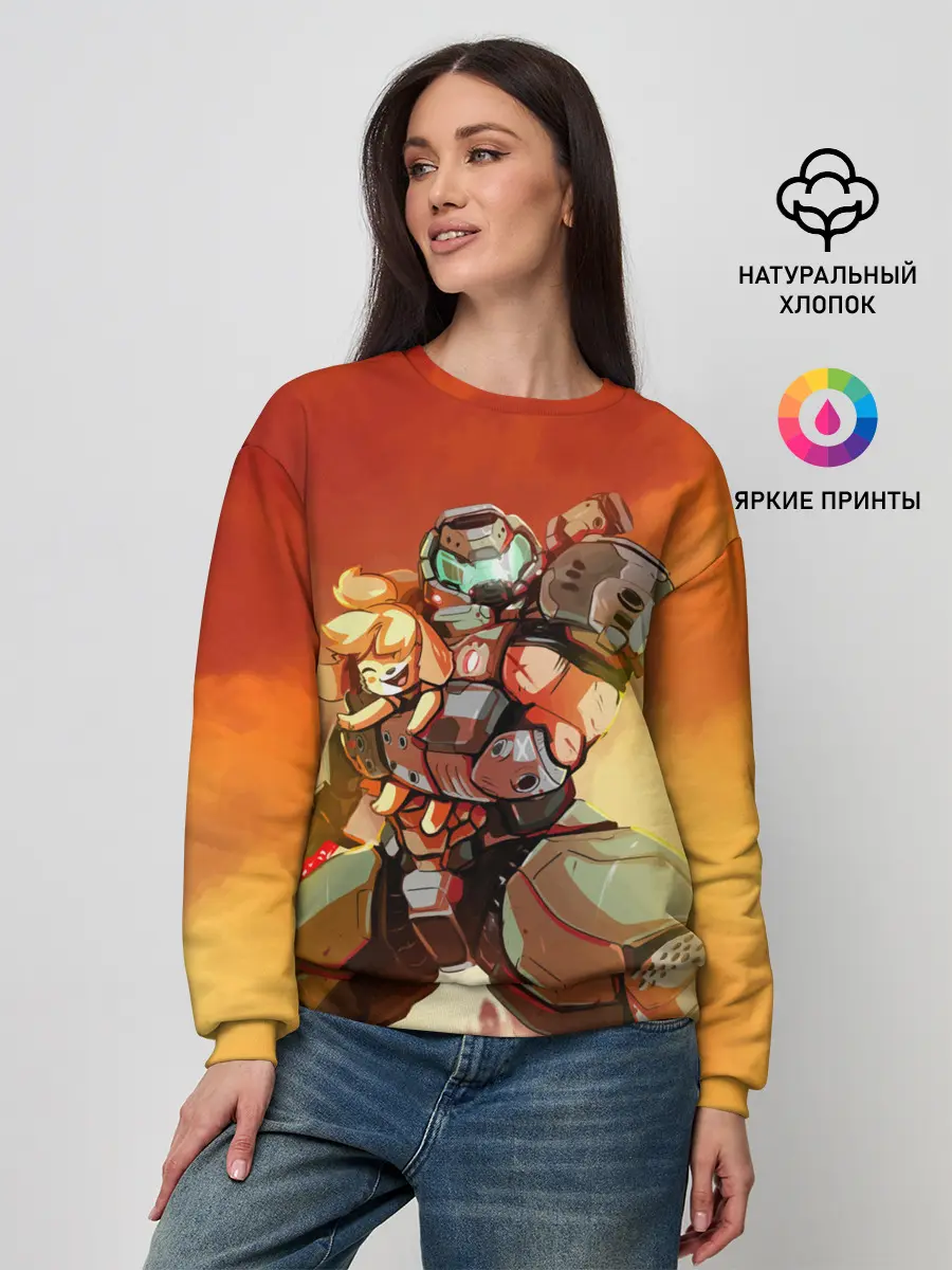 Женский свитшот / ANIMAL CROSSING x DOOM ETERNAL