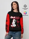 Женский свитшот / monokuma красные потертости