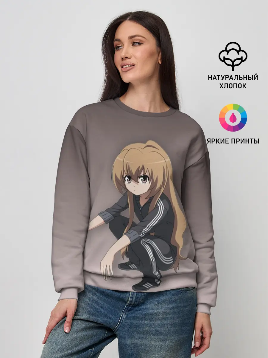 Женский свитшот / Аниме девочка на кортах в Адидасе