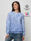 Женский свитшот / Волны на голубом фоне