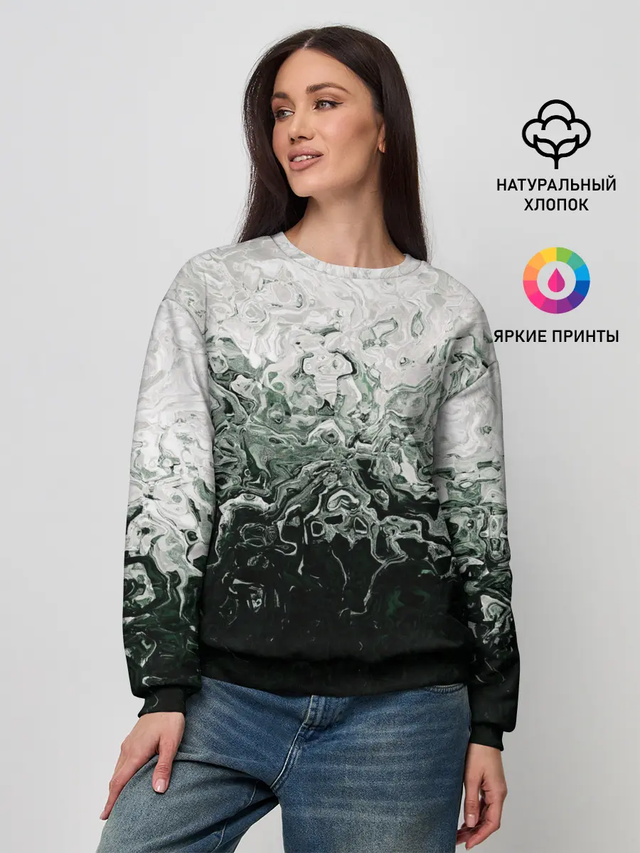 Женский свитшот / Разводы жидкость абстракция