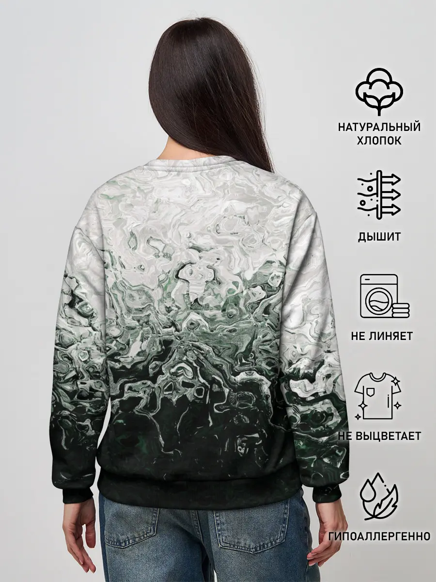 Женский свитшот / Разводы жидкость абстракция