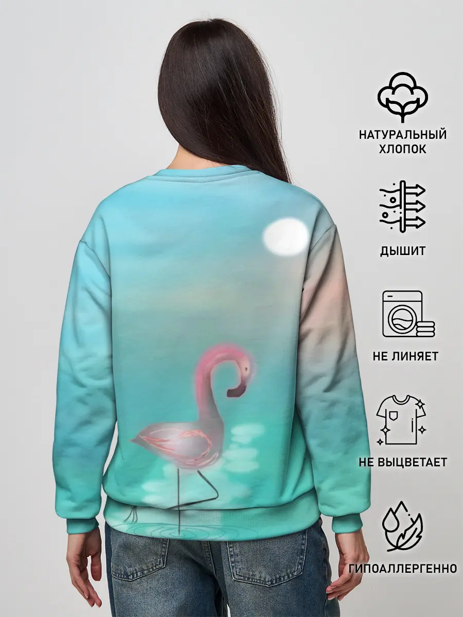 Женский свитшот / Фламинго