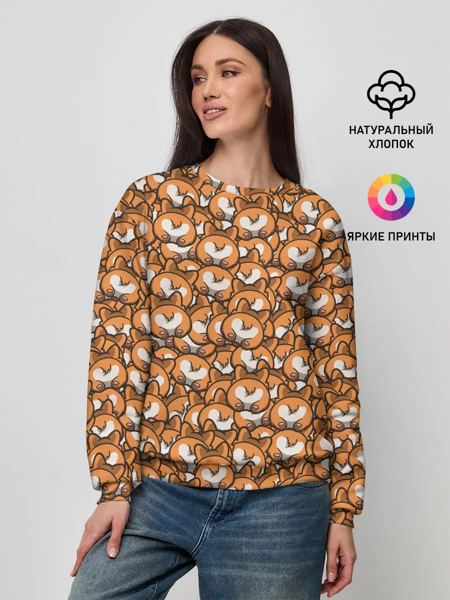 Женский свитшот / Попки Корги