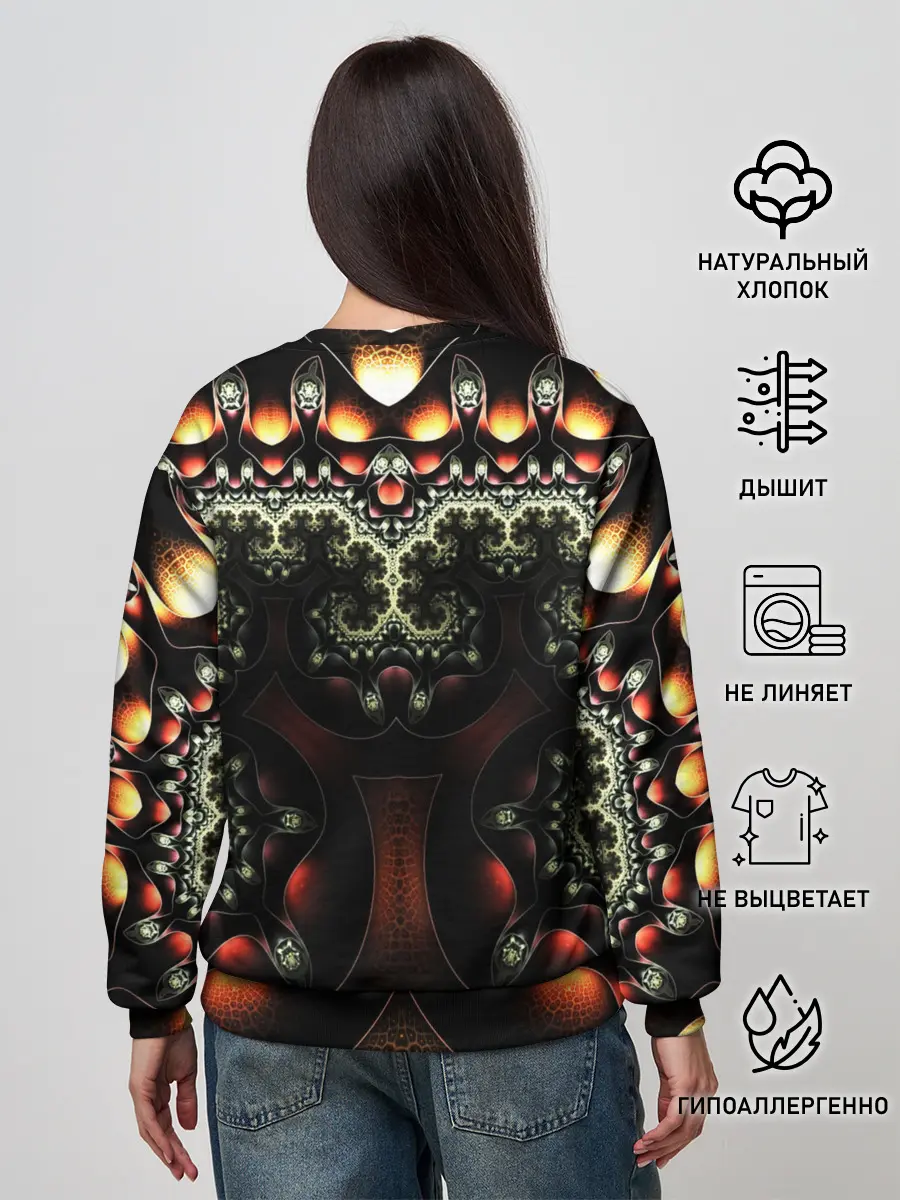 Женский свитшот / ФРАКТАЛЬНЫЙ ОПТИЧЕСКИЙ УЗОР