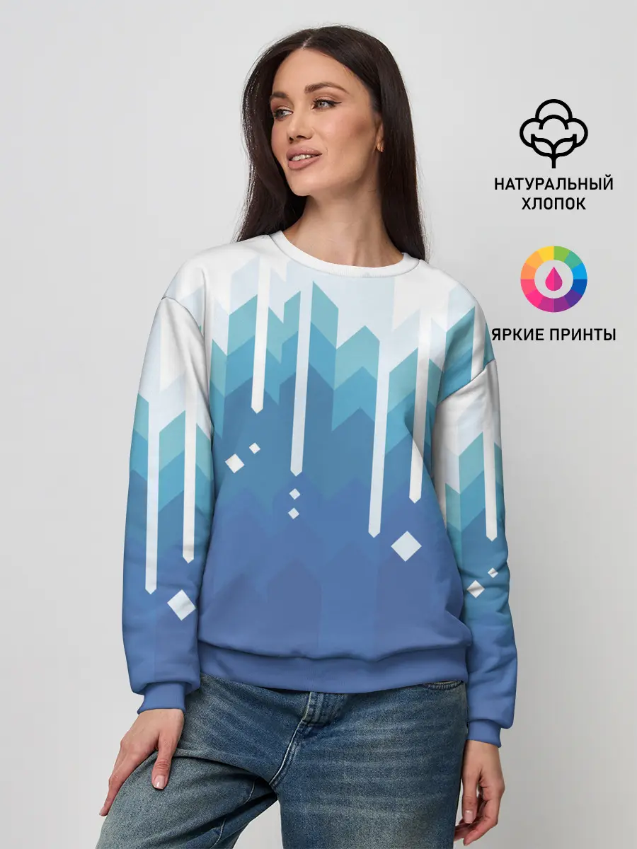 Женский свитшот / Пиксельные сливки