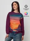 Женский свитшот / Minimal forest sunset