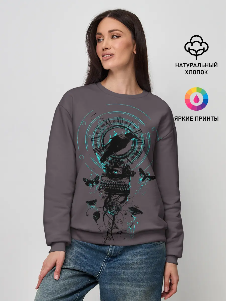 Женский свитшот / Черный ворон