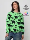 Женский свитшот / Кошки черные