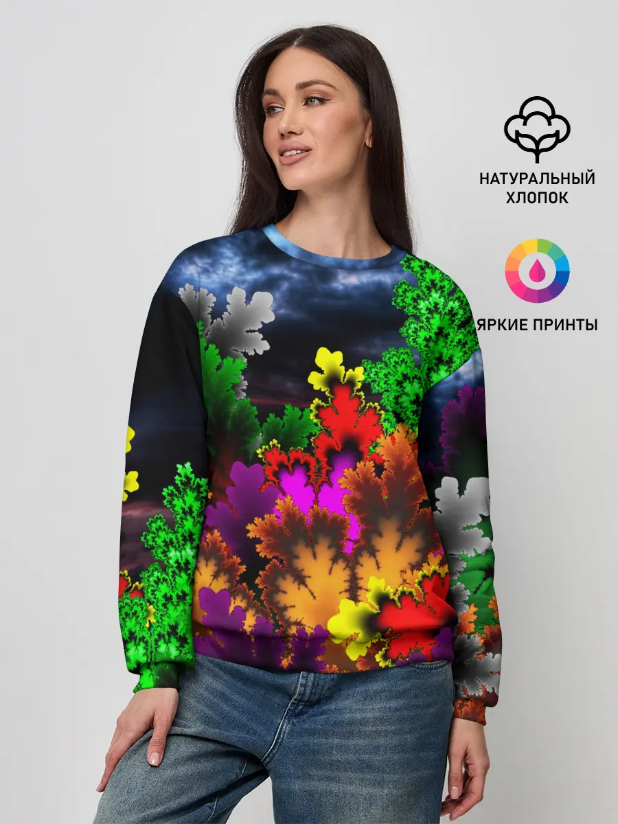 Женский свитшот / КИСЛОТНАЯ АБСТРАКЦИЯ