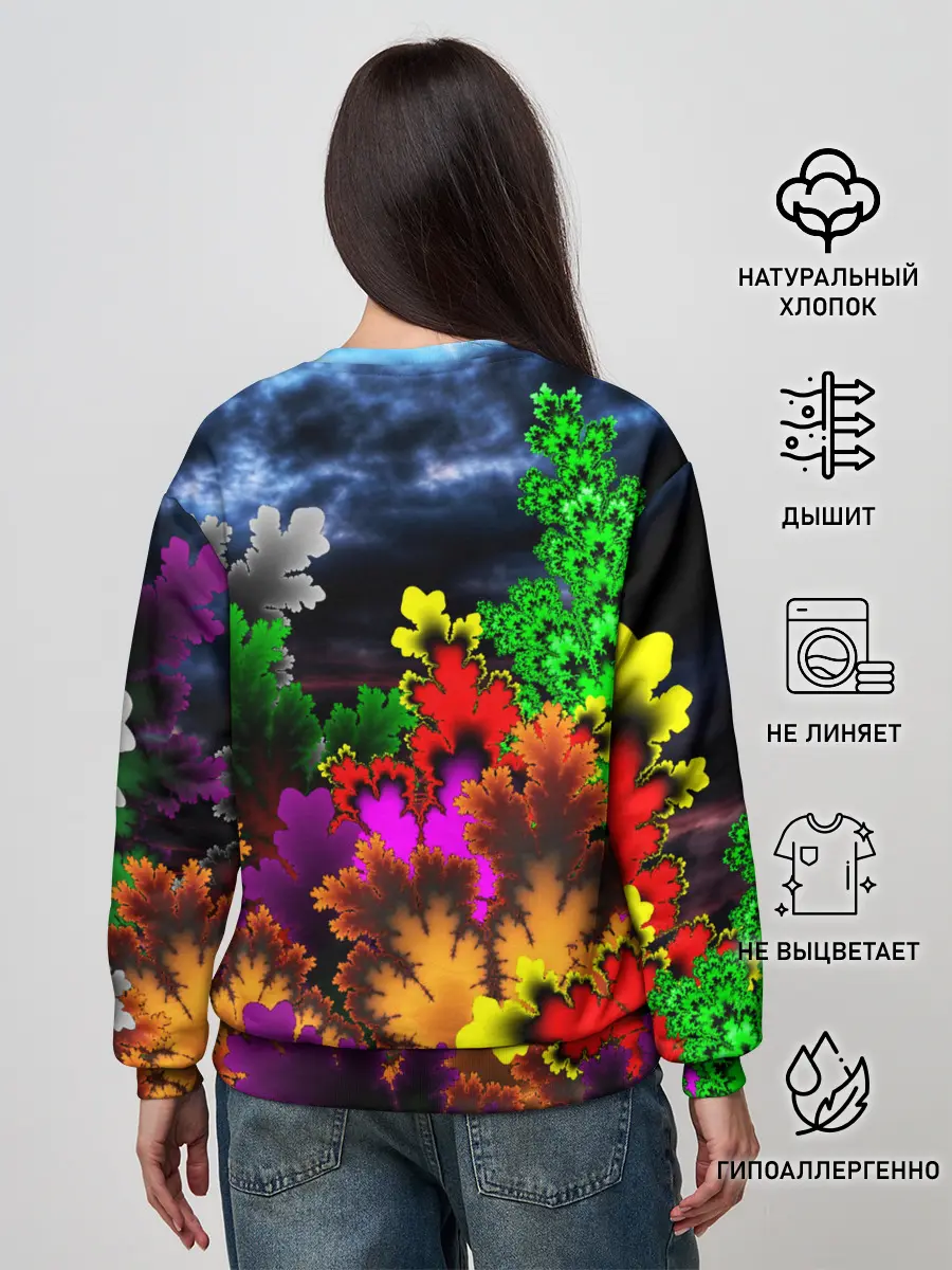 Женский свитшот / КИСЛОТНАЯ АБСТРАКЦИЯ