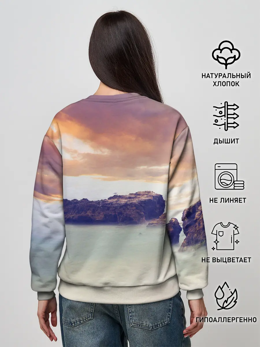 Женский свитшот / Sea Sunset Horse