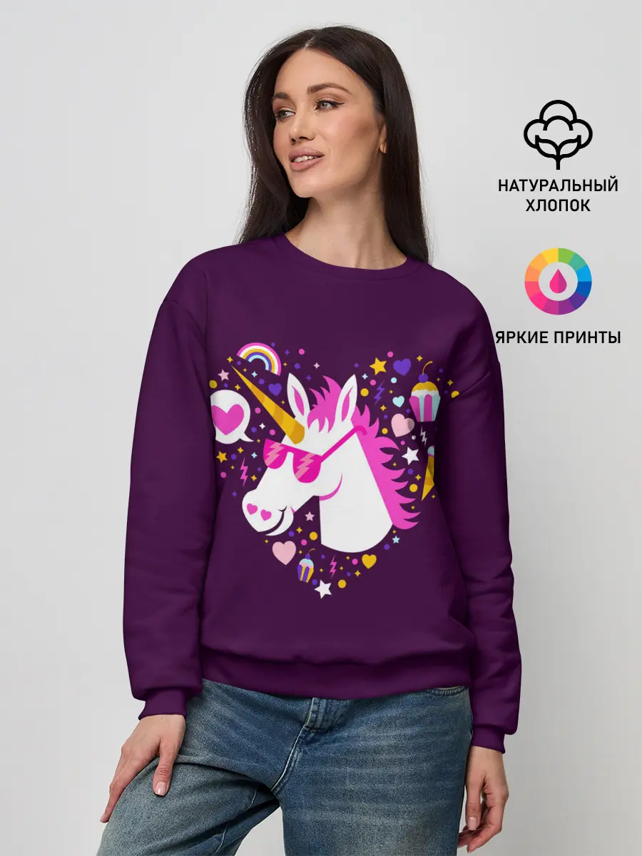 Женский свитшот / Единорог