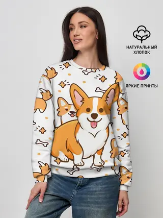 Женский свитшот / Корги