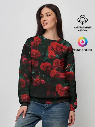 Женский свитшот / Розы