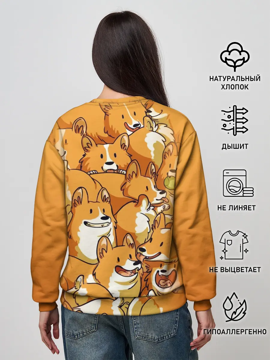 Женский свитшот / Корги