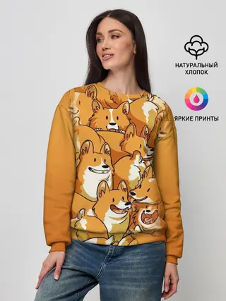 Женский свитшот / Корги