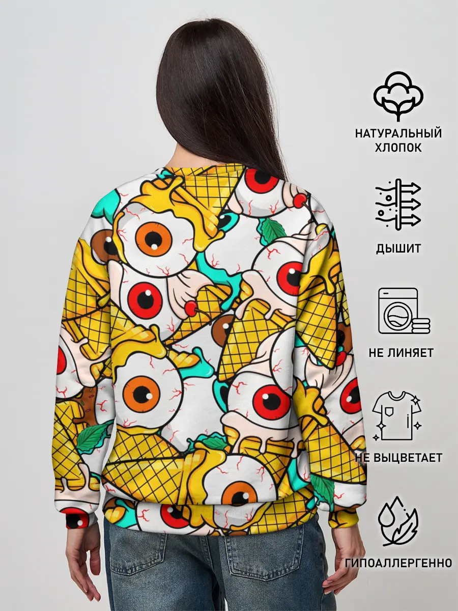 Женский свитшот / Морожки с глазами