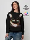 Женский свитшот / Зеленоглазый кот