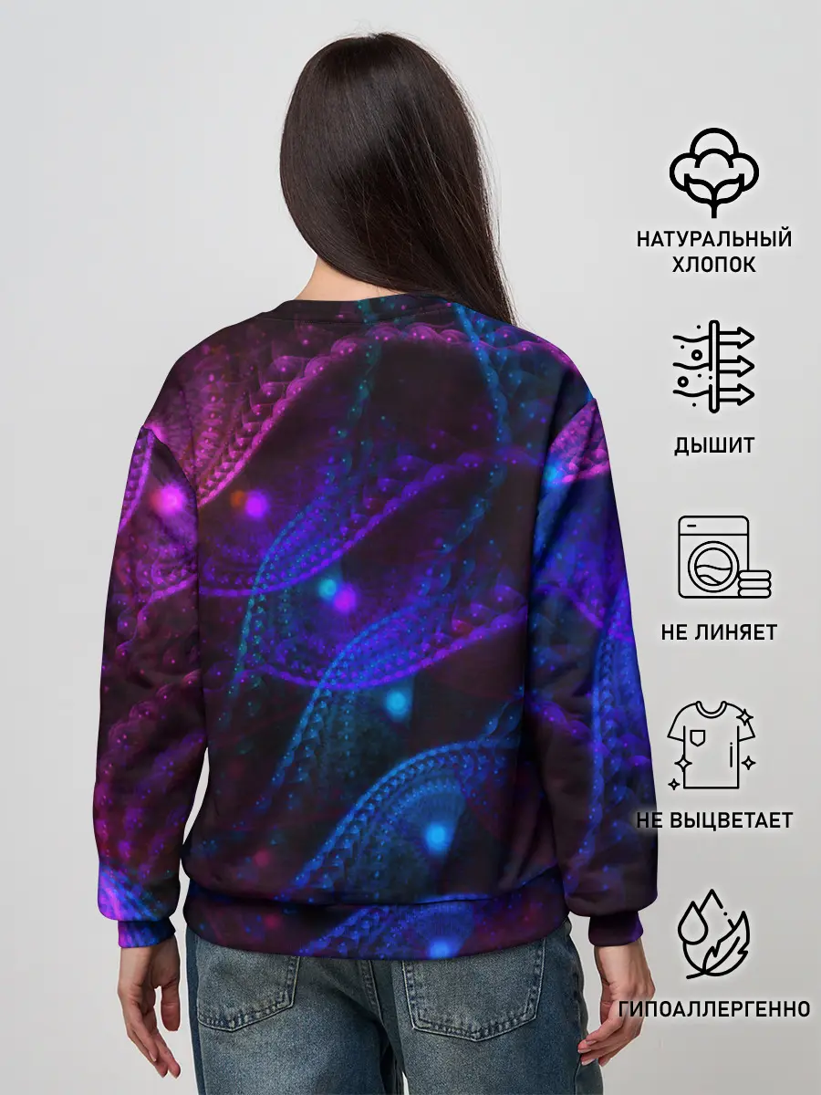 Женский свитшот / NEON FRACTAL