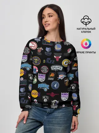 Женский свитшот / NBA Pattern | НБА Паттерн